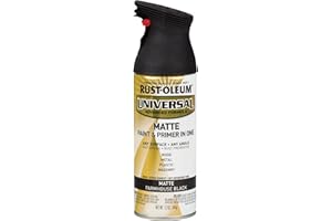 Rust-Oleum 330505 Universal All Surface Spray Paint, 12 oz, Matte Farmhouse Black