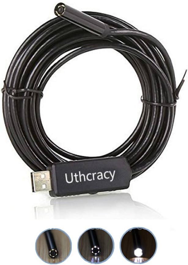 UthCracy 2 Million Pixels 5m USB Waterproof Hd 6-led Borescope Endoscope Inspection Tube Visual Camera