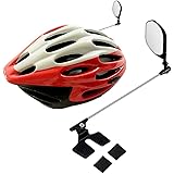 WOVTE 360°Rotated Adjustable Bike Helmet Rear View Mirror Safe Riding for Adults & Kids