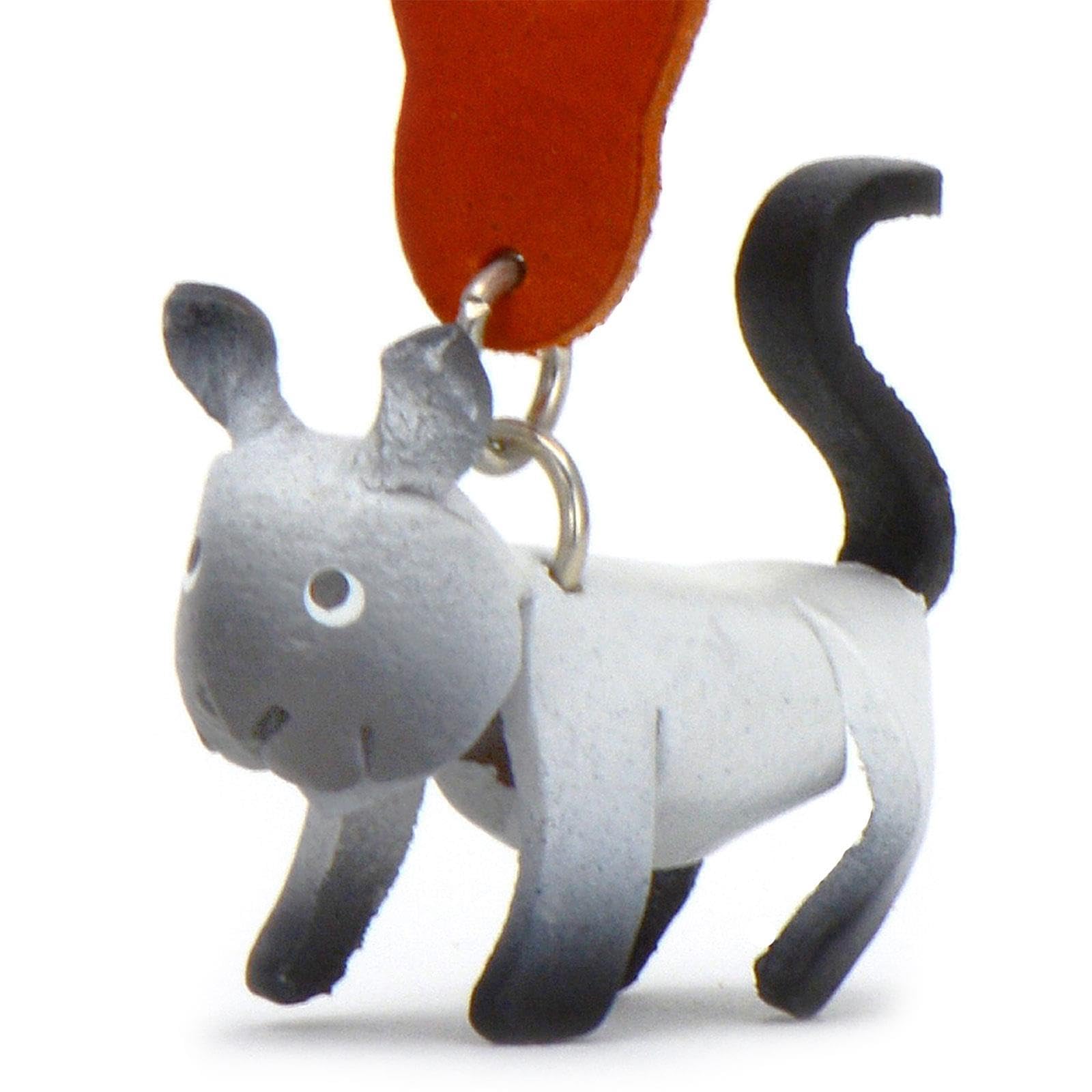 MONKIMAU Leather Keyring Cat