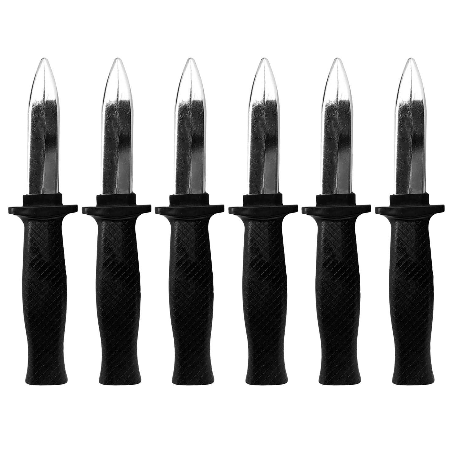 RmKbe 6 Pieces Plastic Retractable Fake Dagger Toy Magic Tricks Props Toys Disappearing Dagger Trick Dagger Prank Toy for Halloween Fool Day Party