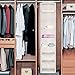 MaidMAX 8 Tiers Cloth Hanging Shelf for Closet Organizer, Hanging Dresser with a Widen Strap, Foldable, Beige, 52 Inches High