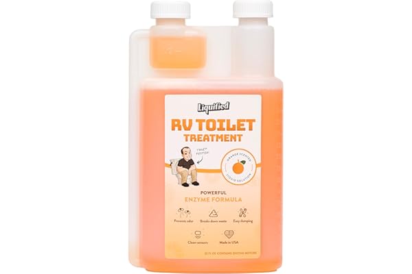 Liquified RV Toilet Treatment - Black Holding Tank Digester - Odor Eliminator - Orange Scent - Matts RV Reviews (Orange, 946m