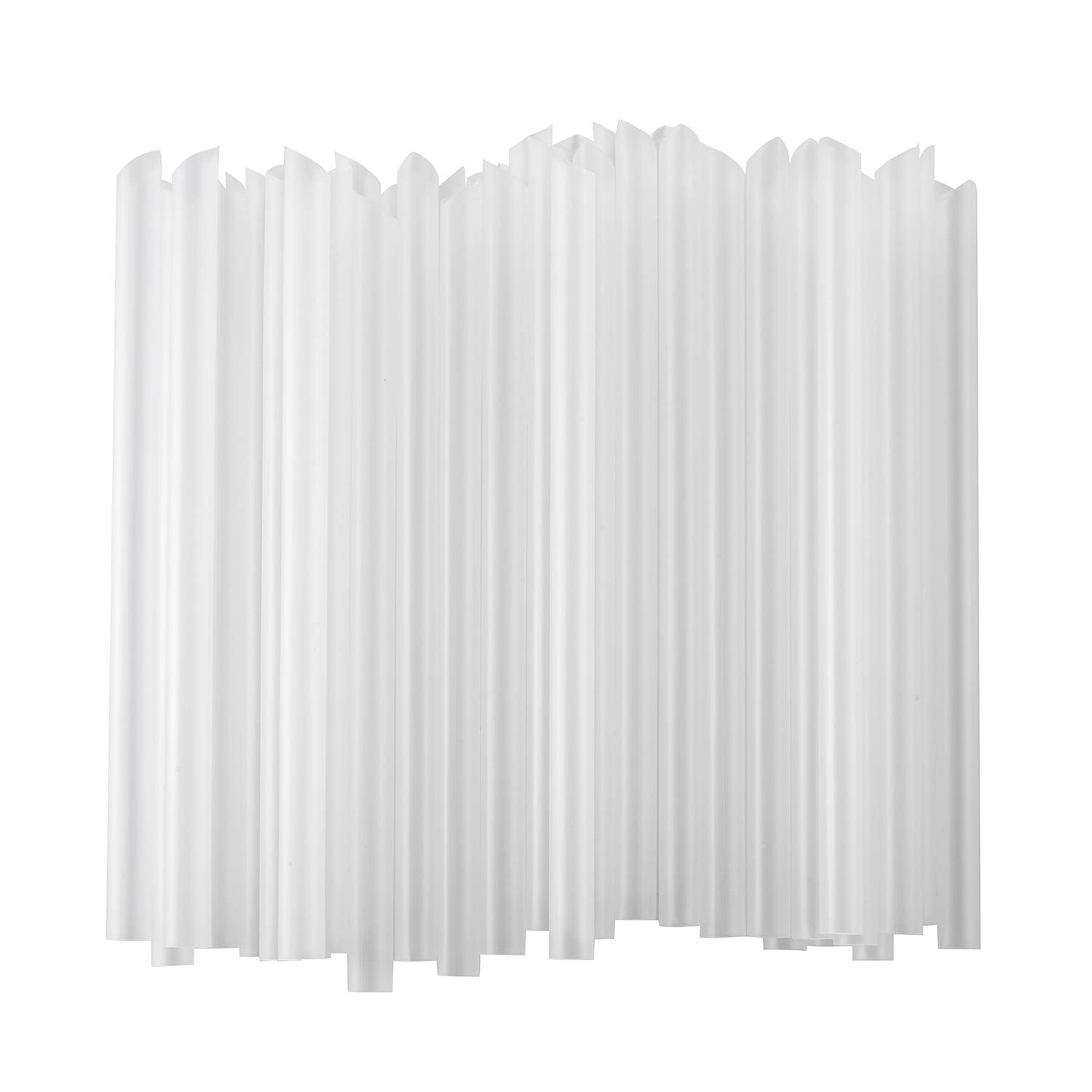 Photo 1 of ALINK 100 PCS Clear Plastic Boba Straws, 1/2" Wide X 8 1/2" Long Disposable Smoothie Straws for Bubble Tea, Shakes, Popping Pearls