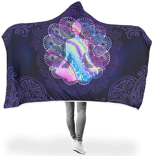 Super Suave con Capucha Manta Indio Arco Iris Mandala Yoga ...