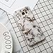COSANO Galaxy S7 Edge Case, Marble Pattern Design Slim Flexible Clear [Hard Back +Soft Bumper TPU] 3D Shiny Glitter Mirror Effect Ultra Thin Skin Cover (White Marble S7edge)