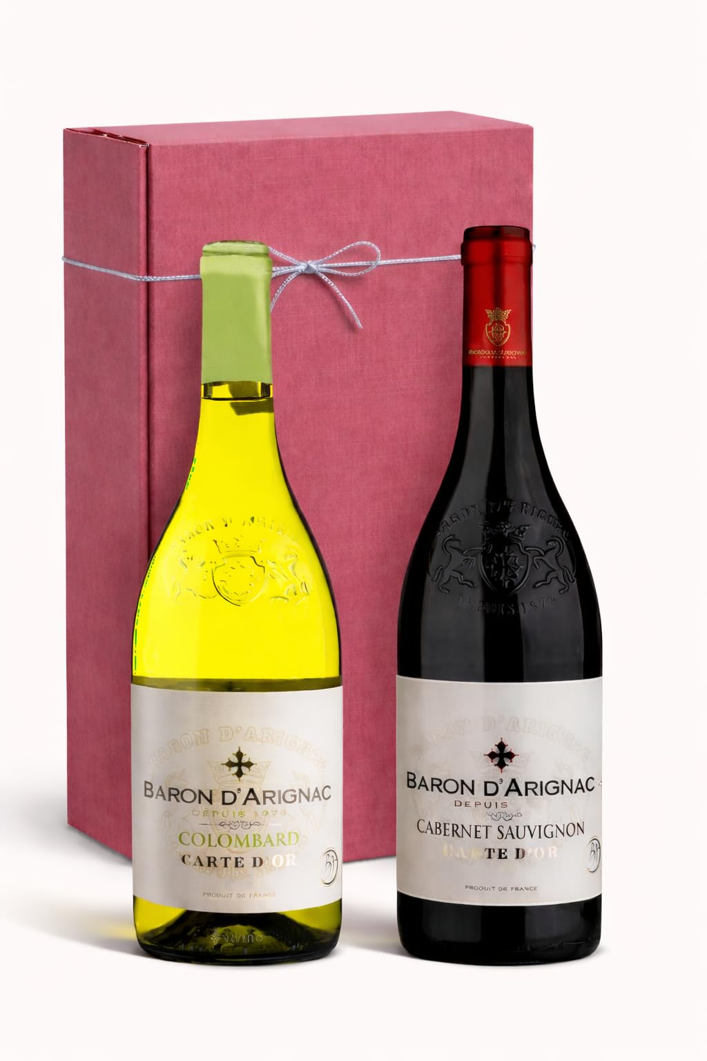 French Twins Wine Gift - Le Grand Baron Red and White Wine Gift Pack