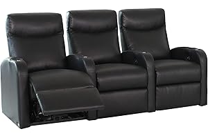 Octane Seating Black Octane Pilot XS750 Bonded Home Theater Seating (Set of 3)