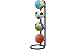 Basketball Storage Rack, Vertical Ball Storage Rack, Multi-Layer Ball Organiser Rack, Removable Cube Ball Stand for Basketbal