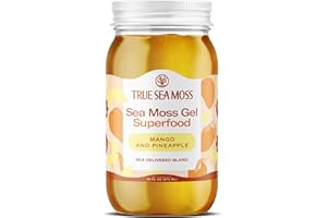 TrueSeaMoss Sea Moss Gel - Mango/Pineapple Sea Moss Gel - Alternative Form of Sea Moss - Made in the USA - 473 ml
