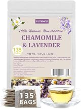 ULTHMOK 135 Premium Chamomile & Lavender Tea Bags Caffeine Free 100% Natural