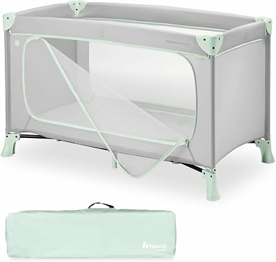 hauck Dream N Play Plus Dusty Mint Travel Cot Infant Playpen 120x60