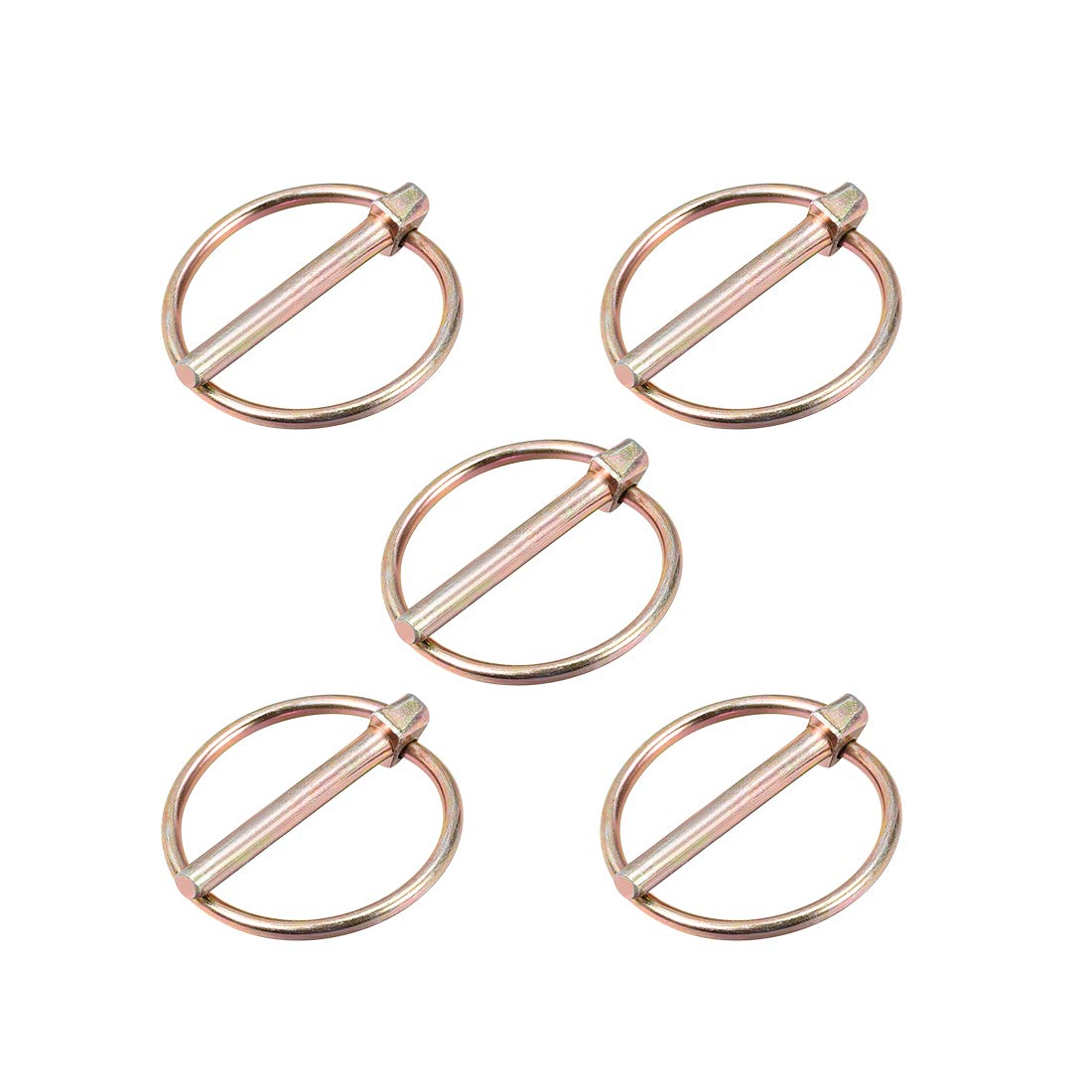 sourcing map Linch Pin with Ring - 5mm x 40mm Trailer Pins Assortment Kit for Boat Kayak Canoe Trailer Tractor Trolley Horsebox 5Pcs