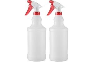 DilaBee – Empty Plastic Spray Bottle – Spray Bottles for Cleaning Solutions - 100% Leak Proof with Mist Stream and Off Trigger Settings - for Home, Garden, and More (32 Ounce - 2 Pack)