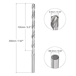 uxcell 8.5mm Twist Drill Bits, High-Speed Steel