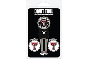Team Golf NCAA Divot Tool with 3 Golf Ball Markers Pack, Markers are Removable Magnetic Double-Sided Enamel