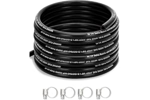 FANCAT 3/8" Marine Fuel Line Hose - 25 FT SAE J1527 Type A1-15 Rubber Fuel Line for Boats, Outboards & Marine Engines