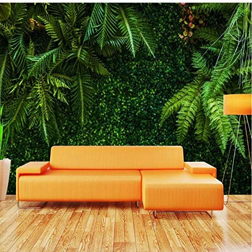 カスタム3d壁紙熱帯雨林緑の葉壁画レストランカフェリビングルームテレビ家の装飾背景壁画フレスコ画 450x300cm