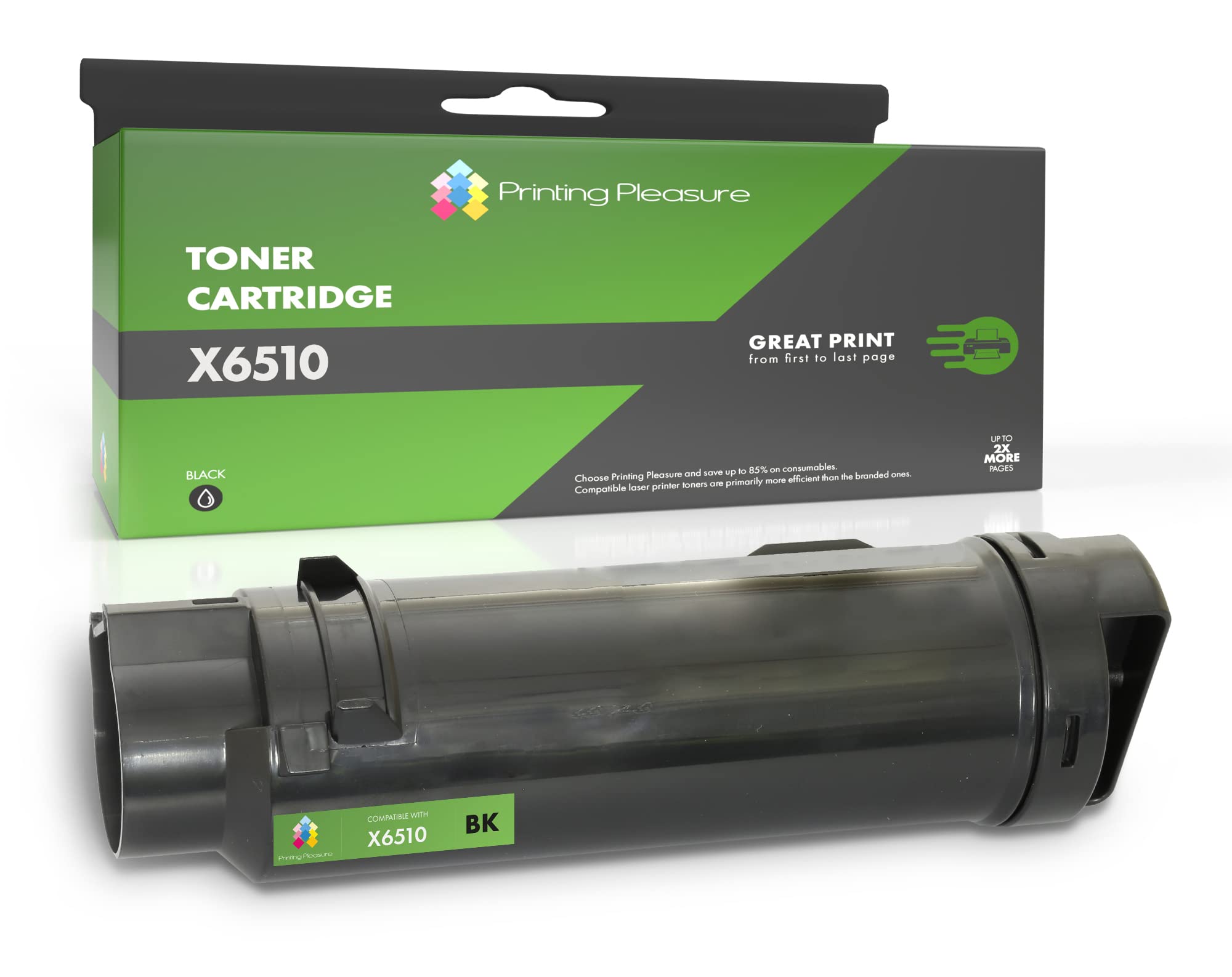 Printing Pleasure 6510 Replacement for Xerox 6515 Toner Cartridge Compatible with Xerox Phaser 6510 6510DN 6510N 6510DNI 6510DNM WorkCentre 6515 6515N 6515DN 6515DNI 6515NW 6515DNW 6515DNM 1 Black