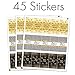 Black and Gold 70th Birthday Candy Mini Bar Wrappers, 70th Birthday Party Favors for Guests - 42 Stickers