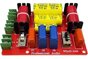 hejhncii 1Pc 400W 2 Way Audio Speaker Frequency Divider, Tweeter Bass Crossover Filter Amplifier Sound Theater