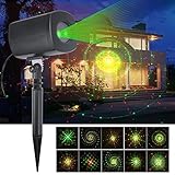 ANTSIR Red & Green Dynamic Lighting Projector Light,Waterproof Star Projector Show for Home,Garden,Party and Landscape(Galaxy)