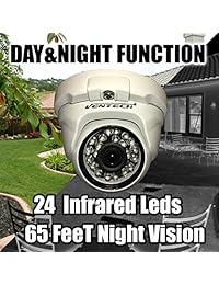 ventech híbrido HD 2.0 MP 1080P AHD 960H Cámara de seguridad domo Lente de 3,6 mm para exteriores 24 LED IR ICR Modo automático Día Noche Video (vigilancia predeterminada 1080p) camahd