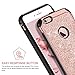 BENTOBEN iPhone 6 Case, iPhone 6S Case, Glitter 2 in 1 Slim Dual Layer Hybrid Hard Cover Sparkly Shiny Soft Rubber Rugged Shockproof Protective Phone Case for iPhone 6/iPhone 6S (4.7 inch), Rose Gold