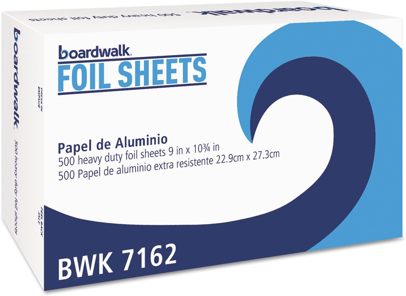 Boardwalk 7162 Pop-Up Aluminum Foil Wrap Sheets, 9 X 10 3/4, Silver, 500/box, 6 Boxes/carton