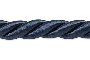 Expo International Savannah 3/8" Twisted Cord Trims, Navy Blue