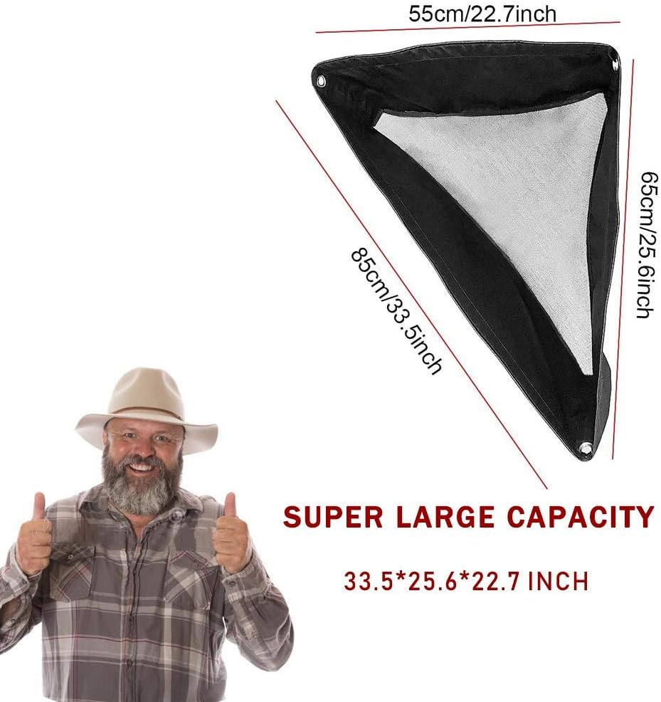 ASOOLL Horses Corner Feeder Deep Corner Hay Bag Goats Large Capacity Hay Feed Bags with Mesh Bottom and Snaps for Horse Trailer Stall,Black: Pet Supplies