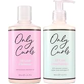 Only Curls Cleansing Bundle 2 x 300ml | Shampoo and conditioner duo with avocado, kukui and nourishing oils for gentle cleansing, detangling and hydration