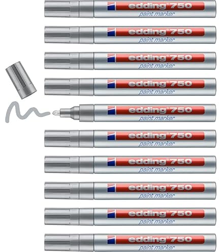 Edding 143 B Permanent Marker Pens – Green, Chisel Tip 1-3mm, For Writing On Glass, Plastic, Metal & Smooth Surfaces