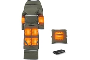 MEXITOP USB Heated Throw Blanket Battery Operated Rechargeable Heated Blanket for Outdoors Camping, Home,Car,Travel 57" x 40"(Battery Included)