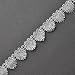 1 Inch Metallic Silver Lace Trim for Bridal, Costume or Jewelry, Crafts and Sewing by 1 Yard, LP-MX-673