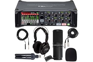 TEDS ELECTRONICS Zoom F8n Pro Multitrack Field Recorder with Zoom ZDM-1 Mic Accessory Bundle