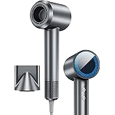 Hair Dryer, 110,000 RPM Professional High-Speed Blow Dryer with Plasma Ion, Thermo-Control, 4 Heat & 2 Speed, Lightweight & Low Noise, Magnetic Nozzle for Fast Drying at Home, Travel & Salon