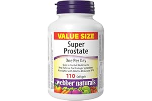 Webber Naturals Super Prostate, 110 Softgels, Helps Relieve Urological Symptoms, Comprehensive Formula Containing Saw Palmett