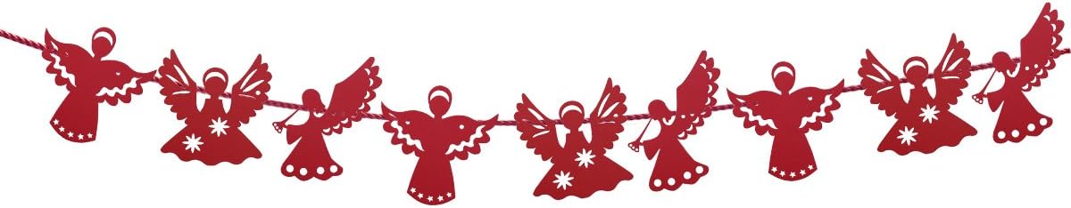 Decorazioni Natalizie Angeli Fai Da Te.Oulii Ghirlanda Natale Di Carta Striscione 3m Con Angeli Per Decorazione Fai Da Te Natalizi Amazon It Casa E Cucina