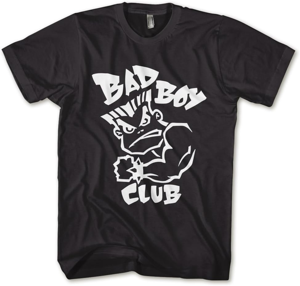 Bad Boy Club Mens T-shirt, Black, Print Color-White,L