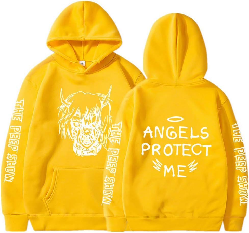 Lil Peep Hoodies Sweatshirts Hooded Pullover Sweatershirts Man/Women Sudaderas Cry Baby Hoodies Outdoor Casual M Yellow 1