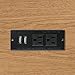 UL Listed Recessed Professional Desktop Power Grommet Data Hub Outlets, 2-Socket Dual USB Port&10 FT Power Cord (2 outlets Dual USB)