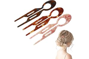 ﻿3 Pcs Clips U-Shaped Fine Thick and Long Vintage Fork Internal Teeth Hair Pin Set for Women Styles Accessories Styling Hairs