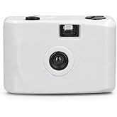 Disposable Film Camera, 35mm One Time Use Camera with 28MM F/9 Lens, Reusable Lightweight Vintage Camera for Kids (Black and White)