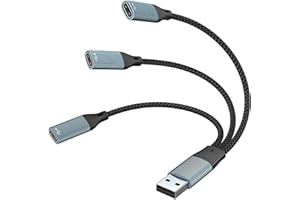 USB Type C Y Cable Male to 2 Female Extender Multiport Charging Splitter Data Transfer USB Splitter Cable