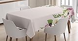Ambesonne Rose Tablecloth, Roses Lisianthus Berries