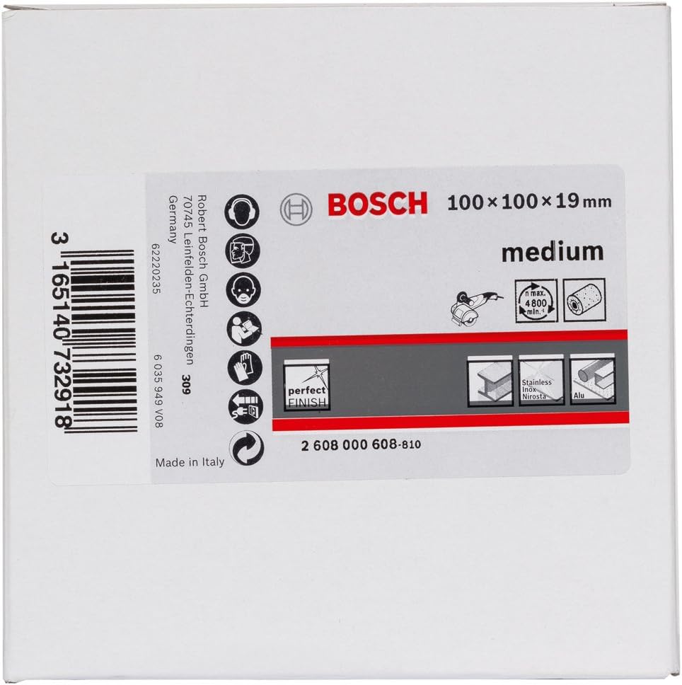 Bosch 2608000608 Medium Fleece Sanding Roller, 0 V, Brown - Image 3