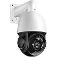 HITOSINO 4K/8MP PTZ PoE IP Camera, HKV 18x Optical Zoom PoE PTZ Camera Outdoor, Human Auto Tracking, Human/Vehicle Detection, 2-Way Audio, 328ft IR Night Vision, IP66, SADP/iVMS4200, H.265+