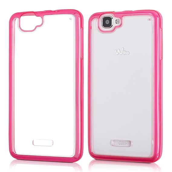 kwmobile Wiko Rainbow 3G / 4G Hülle - Handyhülle für Wiko Rainbow 3G / 4G - Handy Case in Pink Transparent