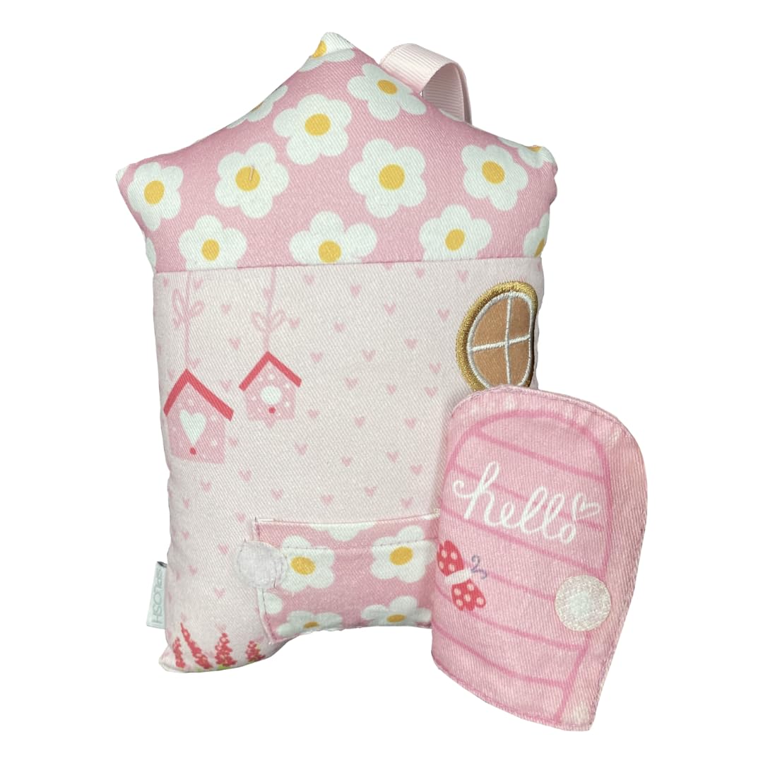 Splosh Tooth Fairy House Pink - Magical Tooth Fairy Pillow with Fairy Door to Place Lost Tooth, Tooth Fairy Gifts for Girls, Boys and Toddlers, Tooth Fairy Bag for Every Lost Tooth